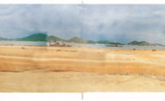 삽진농공단지 부지 조성공사 중(1997년)