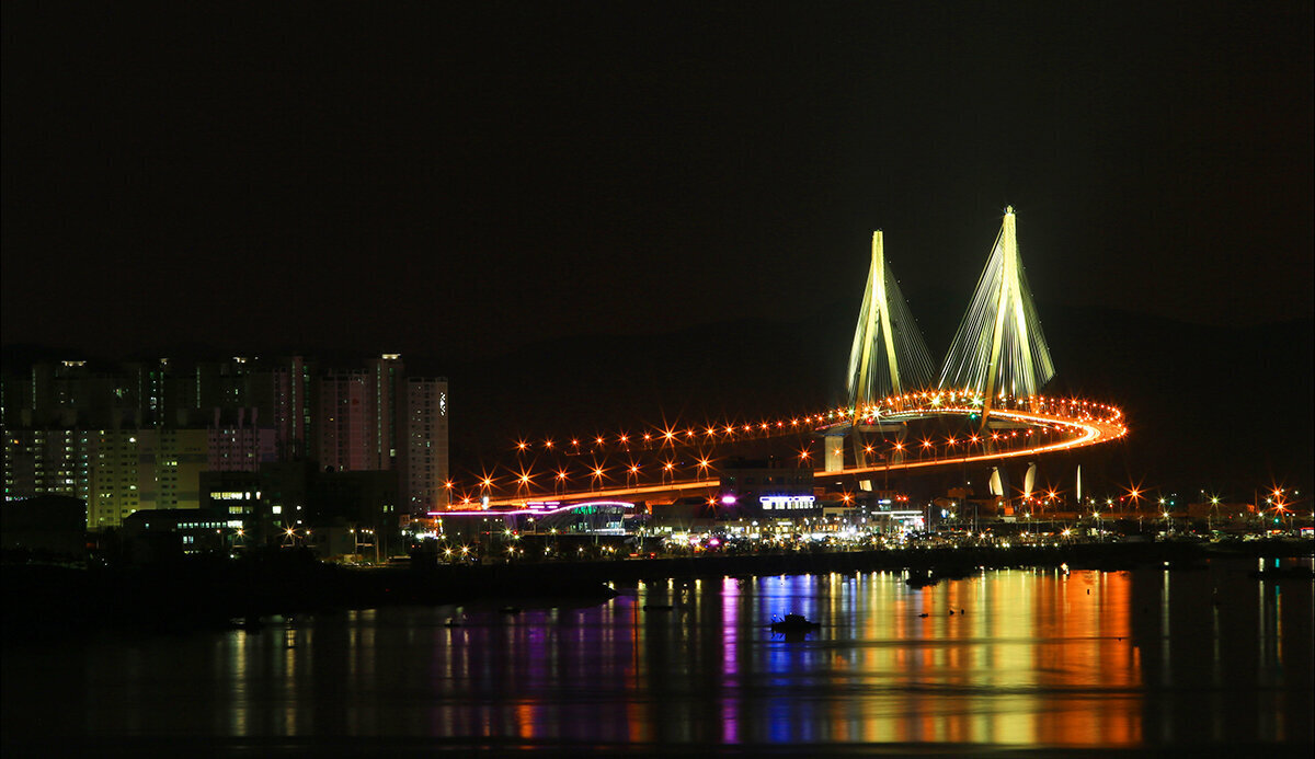 木浦大桥日落
