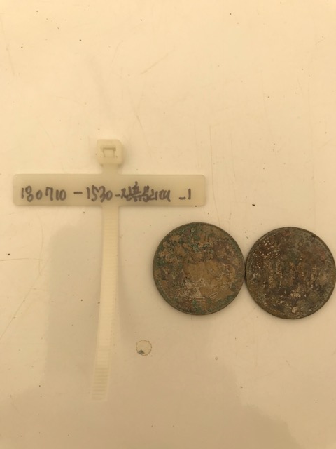 6547번 유류품 사진 동전 2개(100원 2개)