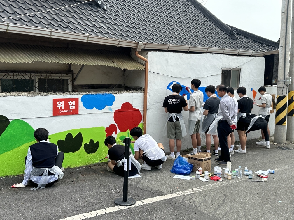 용당1동, 목포고와 마을청결지킴이단 활동 전개
