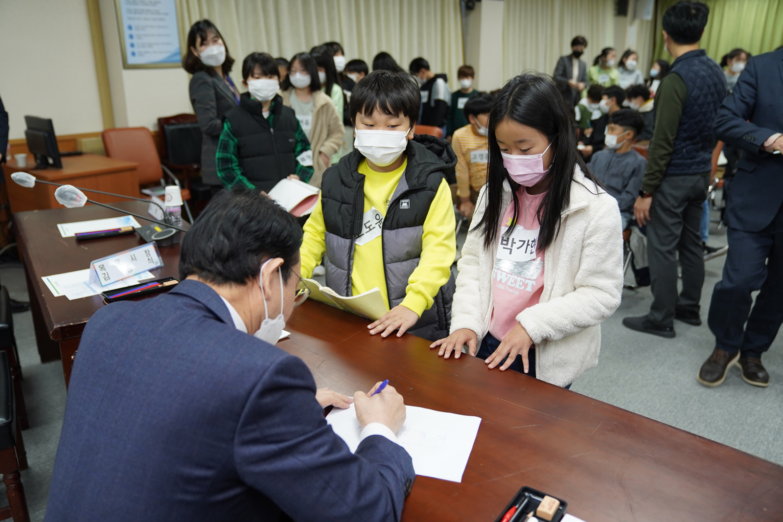 (11.11.상황실) 백련초등학교 우리마을 생태지도 만들기 학생 방문