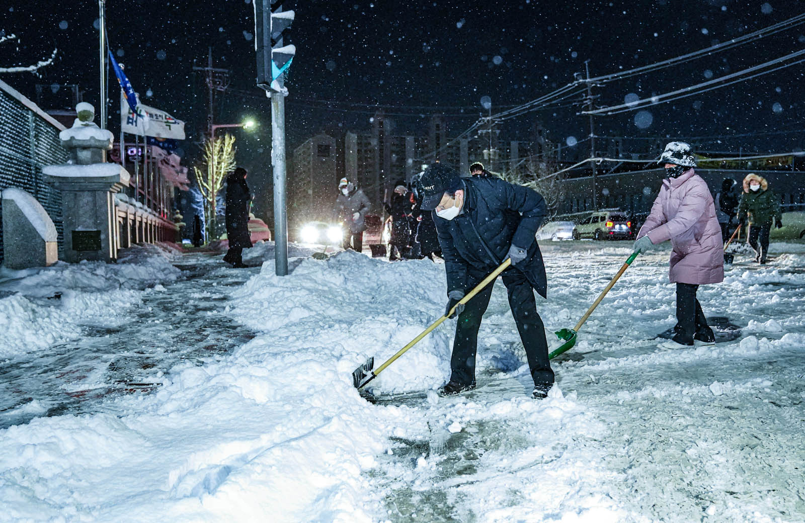 (12.26.과학대앞) 폭설 제설작업
